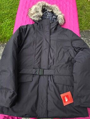 The North Face Black Winter Parka with Faux Fur Hood